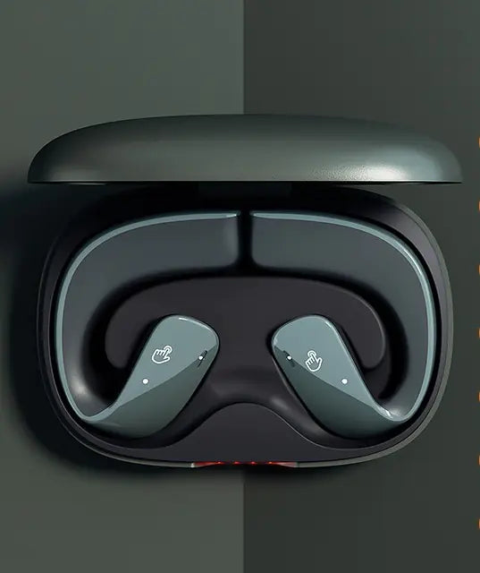 True Wireless Stereo (TWS) Bone Conduction Bluetooth Headphones – Open Ear with Noise Reduction, Sport and Water Resistant